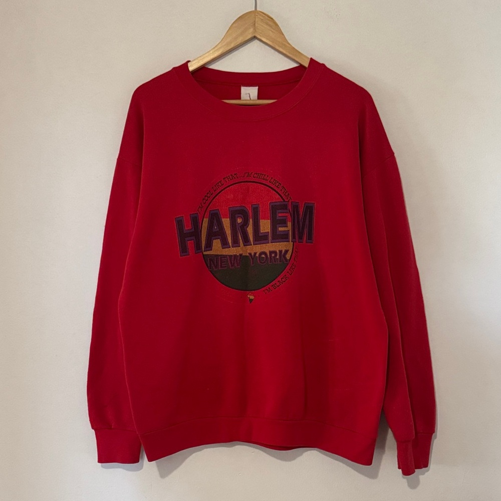 Vintage Harlem New York Crewneck Sweatshirt / XL / 90s